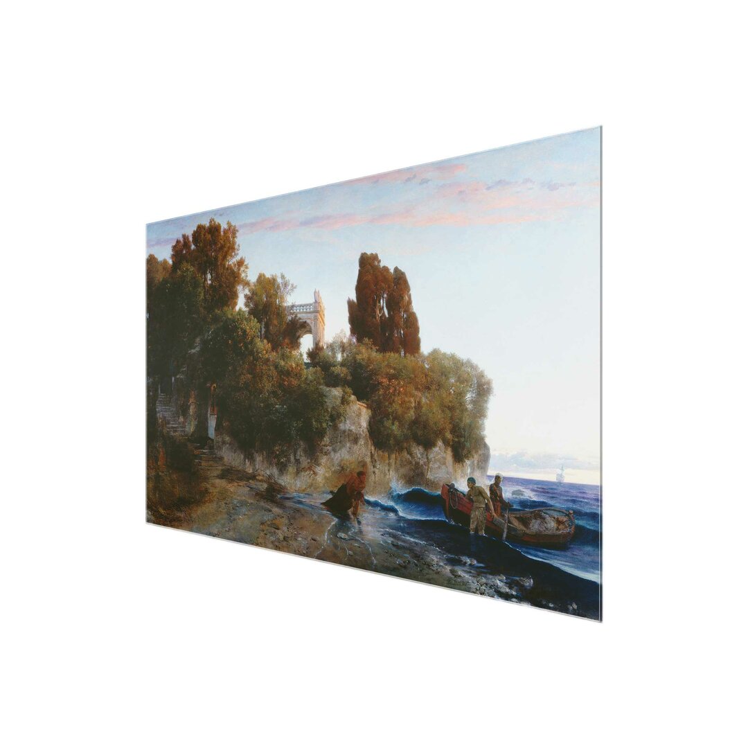 Glasbild Schloss am Meer (Mord im Schloss) von Arnold Bocklin