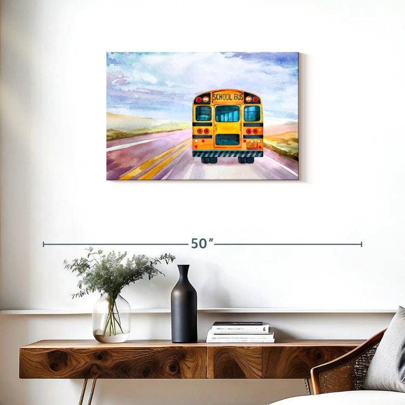 Mehar Yellow School Bus, 20" H x 30" W