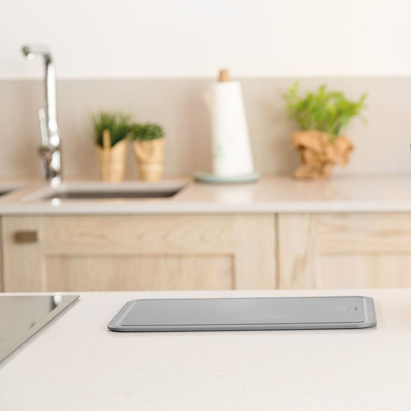 Gray Polypropylene Rectangular Cutting Board Set, 12.5"
