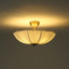 Nordic Pleated Fabric Semi Flush Mount