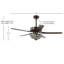 Chicago 48'' Ceiling Fan with Light Kit