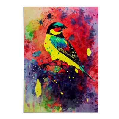Splashed Bird No.4 Abstract - Wall Art