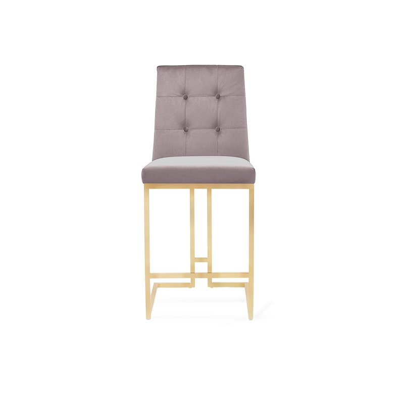 Tabouret de bar et de comptoir Cameron, Gris, Tabouret de comptoir (siège d'une hauteur de 27 p