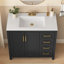 Meuble-lavabo noir 36 po avec plateau Duretee