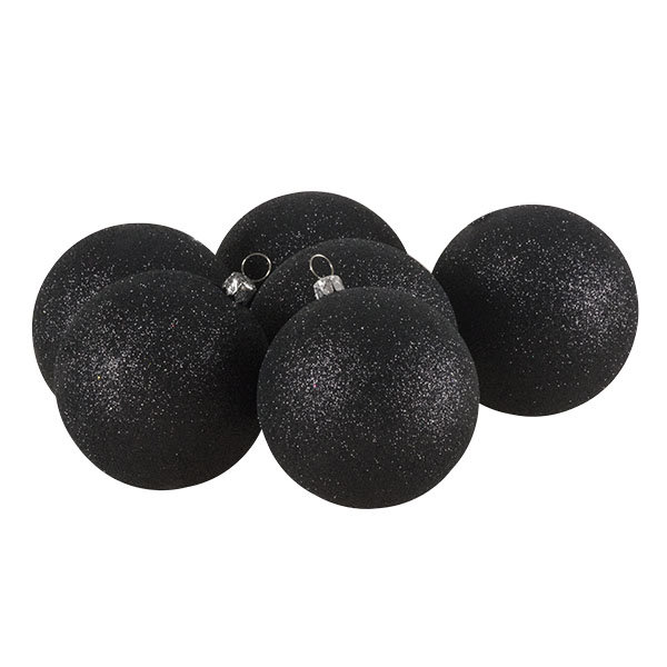 8cm Ball Ornament, Black