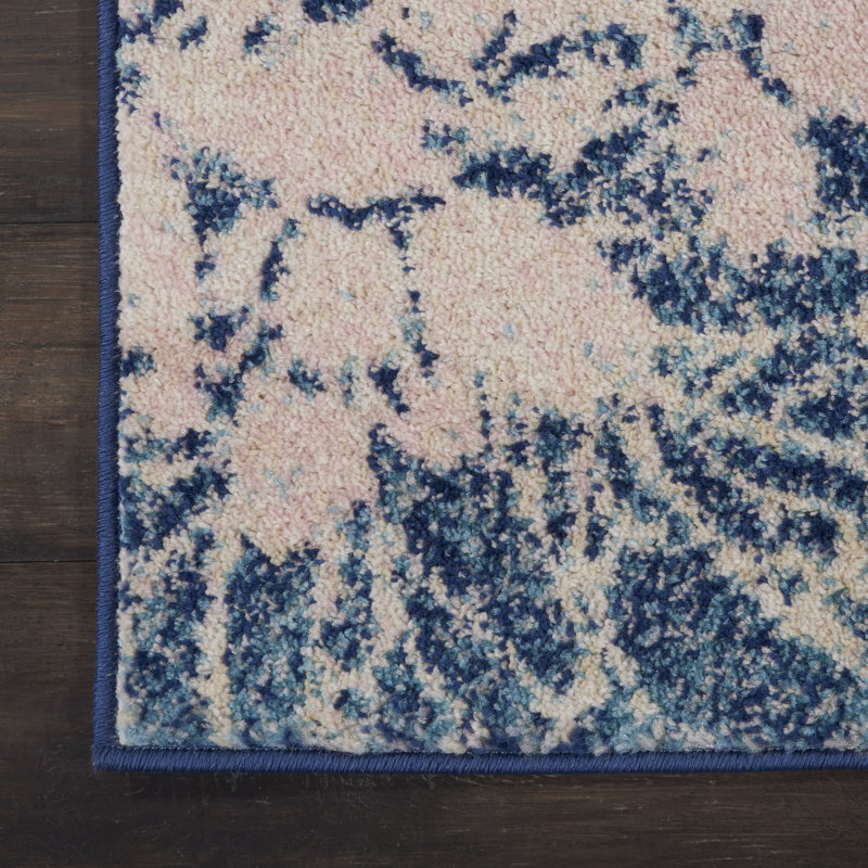 Tapis bleu marine, Rectangle 2 pi x 4 pi