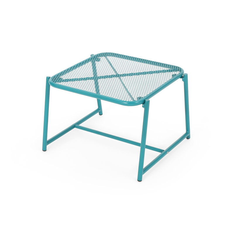 Table d'appoint d'extérieur pour patio, H 13,25 po x l 19,5 po x P 18 po, Sarcelle