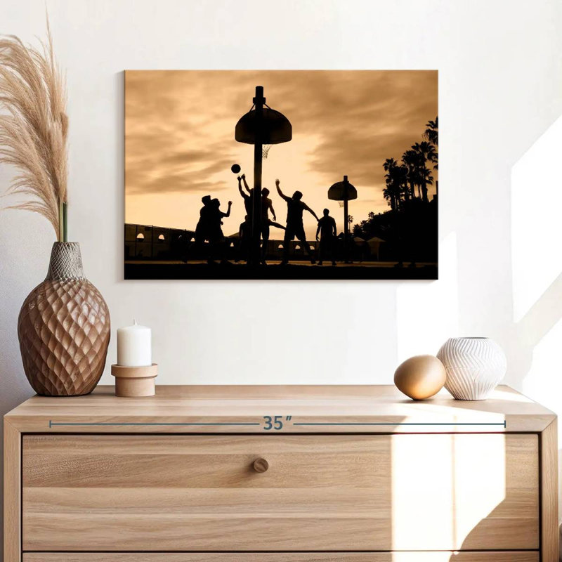 Sireci Playing Basketball, 16" H x 24" W