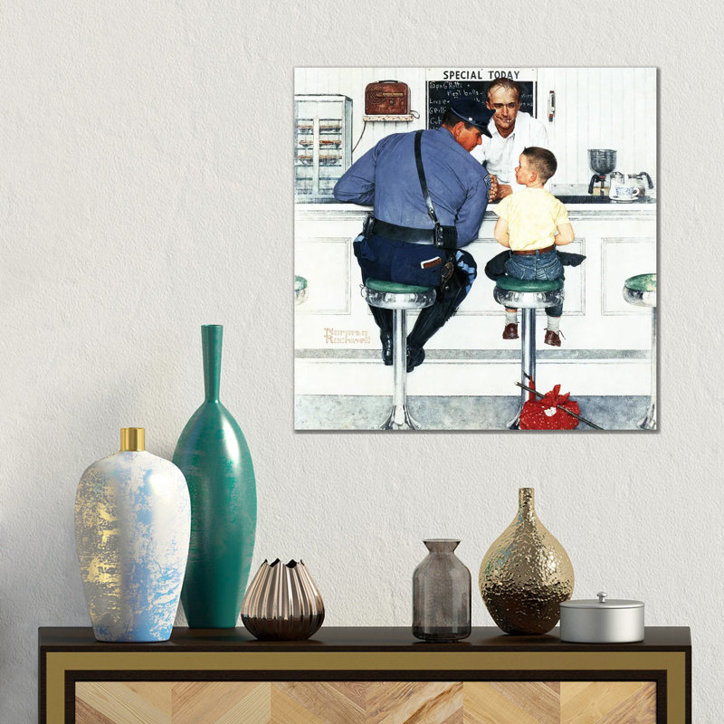 Runaway by Norman Rockwell - Gallery-Wrapped Canvas Giclée on Canvas, Does Not Apply, Wrapped Canvas, 45.72 cm H x 45.72 cm W