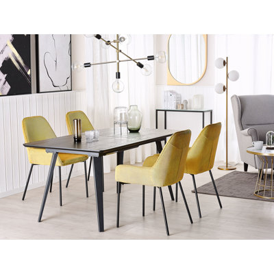 Aarv Extendable Metal Base Dining Table