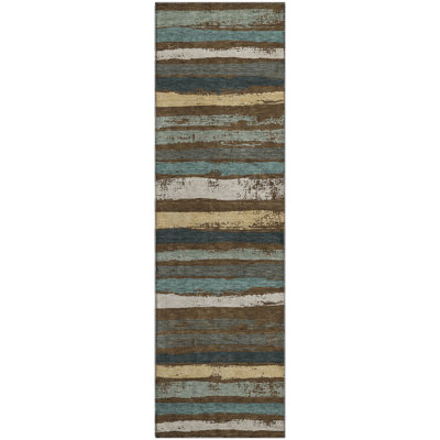 Premium Machine Washable Jahnke AMF1019 Stripes Rug