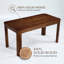 Bureau d'ordinateur rectangulaire en bois massif de 160 cm (63 pouces) pour bureau à domicile