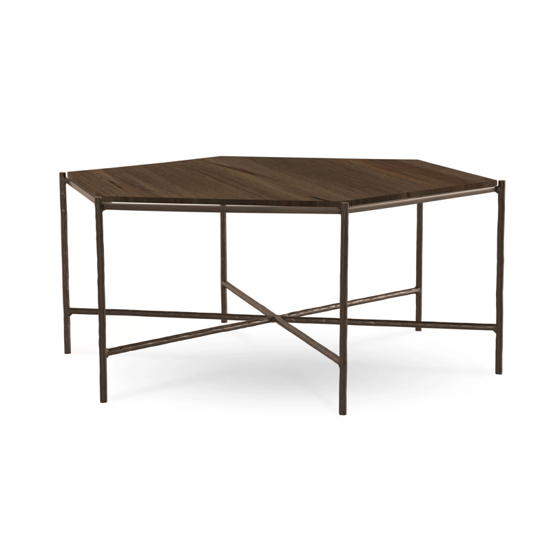 Athena Glass Top Coffee Table, Marrone Antico, Cashew, Maple