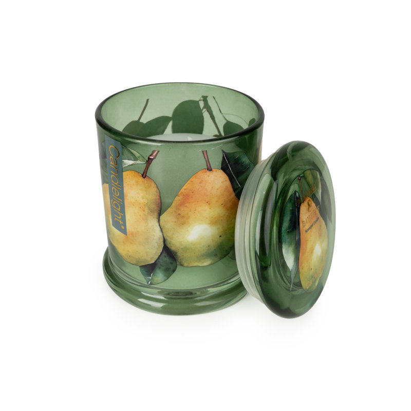 Scented Jar Candle with Glass Holder