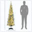 Sapin de Noël artificiel mince pré-éclairé avec 170 lumières DEL blanc chaud et pour la décoration de Noël-303061346