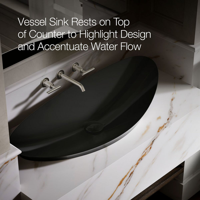 Veil® Trough Vessel, Black Black™