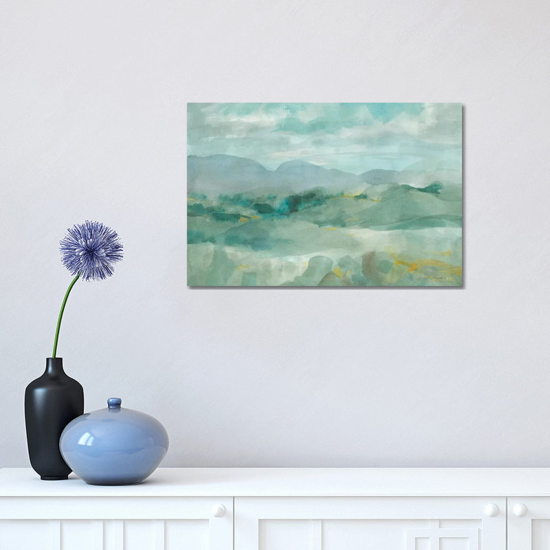 Green Mountain View by Danhui Nai - Wrapped Canvas Painting, 30.48 cm H x 45.72 cm W