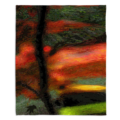 Couverture sherpa doux natures brushwork