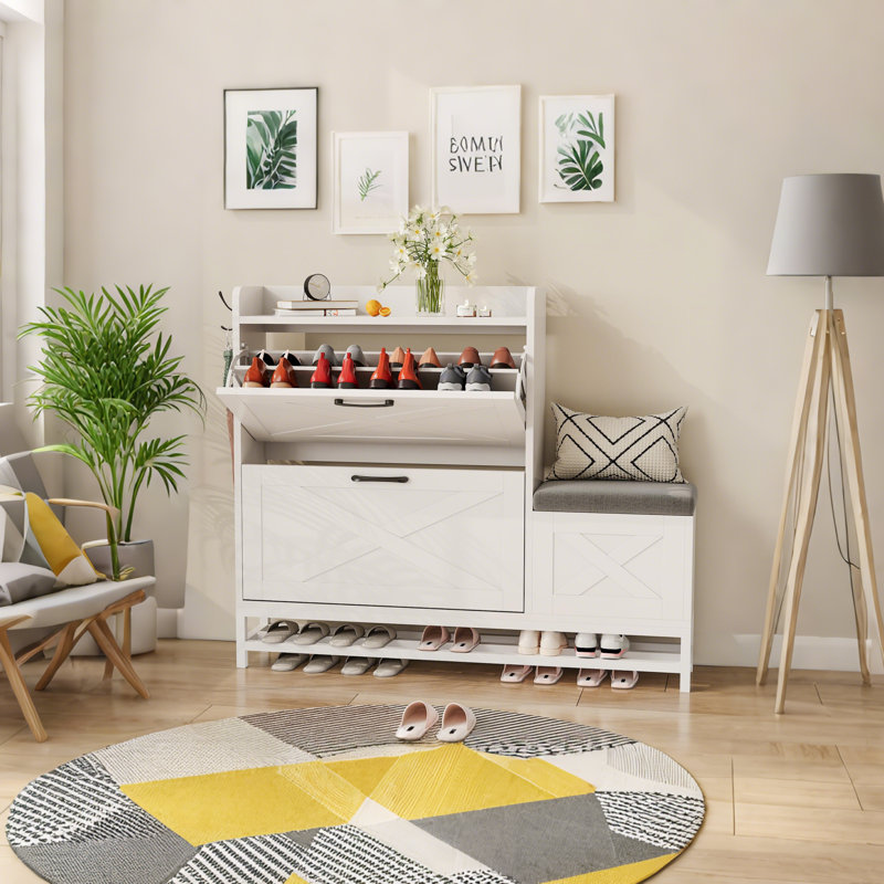 16 Pair Flip Down Shoe Storage