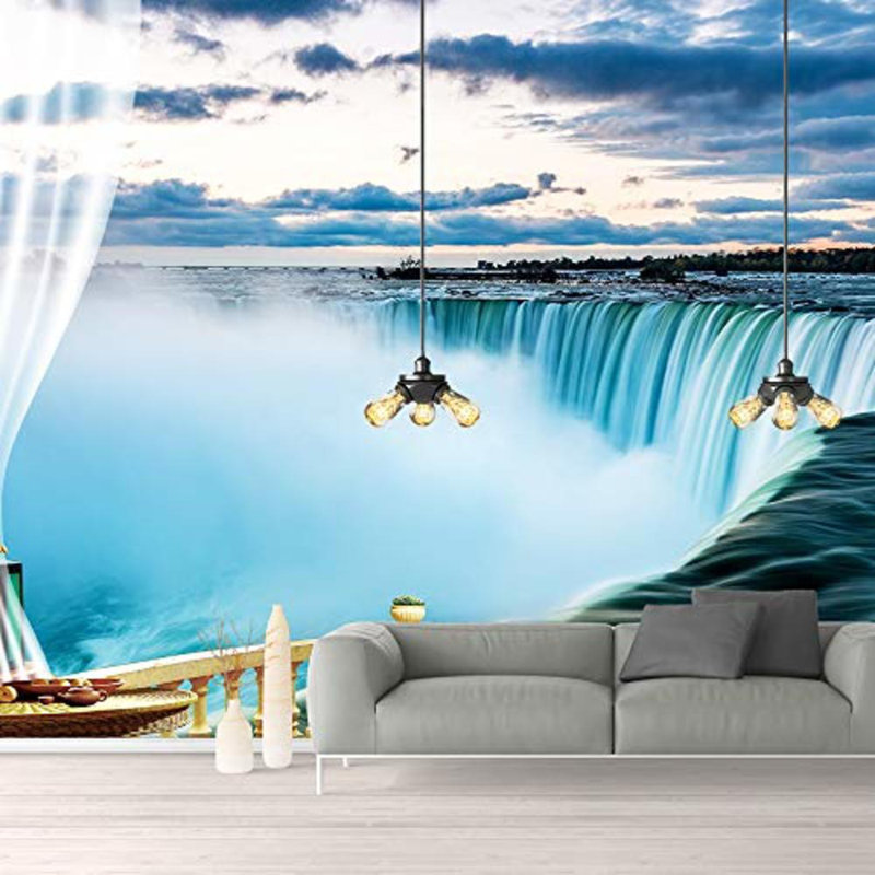Vue de la cascade vue d'un faux balcon, L 100 po x l 144 po