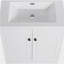 Lavabo de salle de bain autoportant de 30 pouces avec lavabo en résine blanche et 2 portes d'armoire à fermeture en douceur-120406490