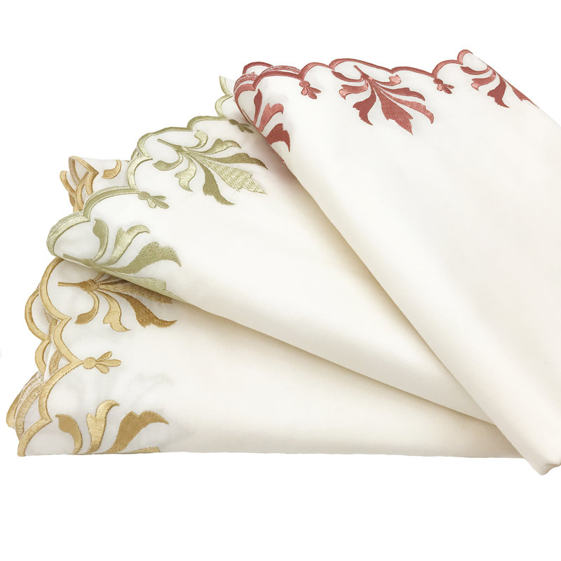 Rochelle 100% Cotton Percale Floral Flat Sheet, Gold/Ivory, Queen Flat Sheet