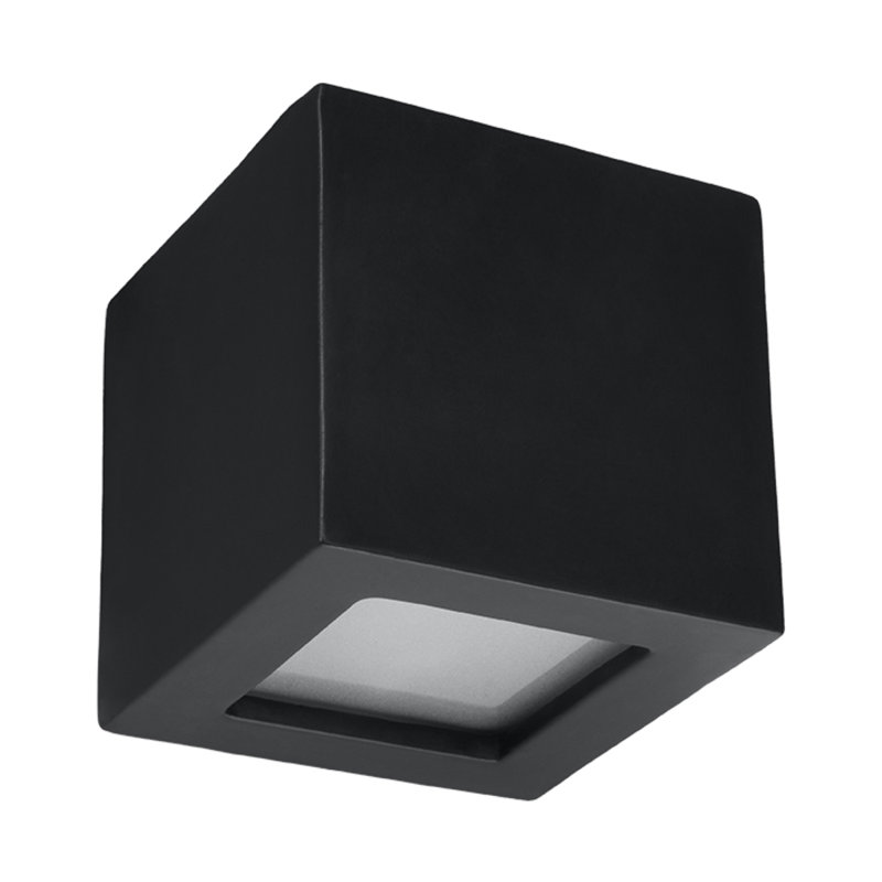 Anberlyn Ceramic Flush Mounted Sconce, Black