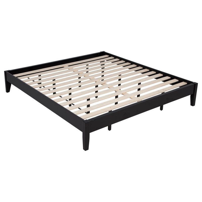 Alekxa California King Universal Platform Bed Black, California King, Black
