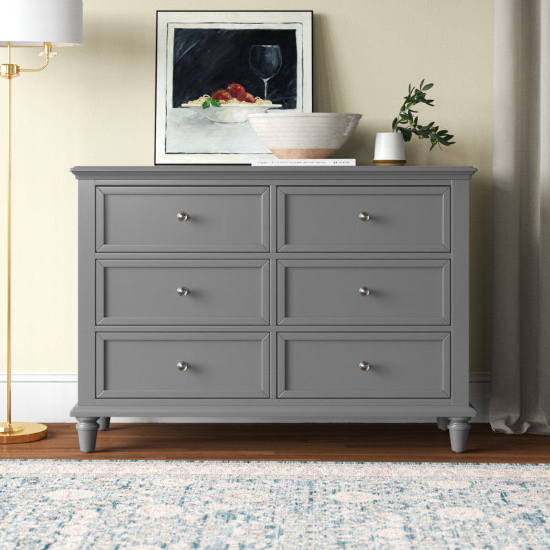 Jazmond 54'' W 6 - Drawer Dresser, Vulcan Black