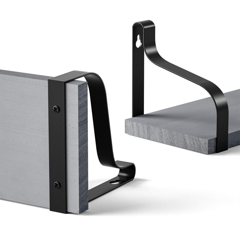 Schiffer 3 Piece Bracket Shelf, Grey