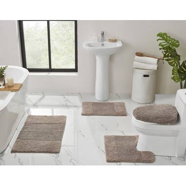 Lux 100% Cotton Tufted Reversible 3 Piece Bath Rug Set Eider & Ivory Color: Sage