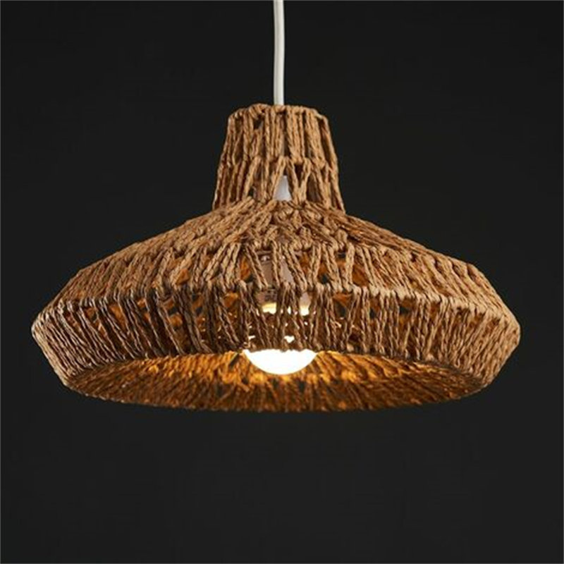 Paper Bowl Lamp Shade in Brown