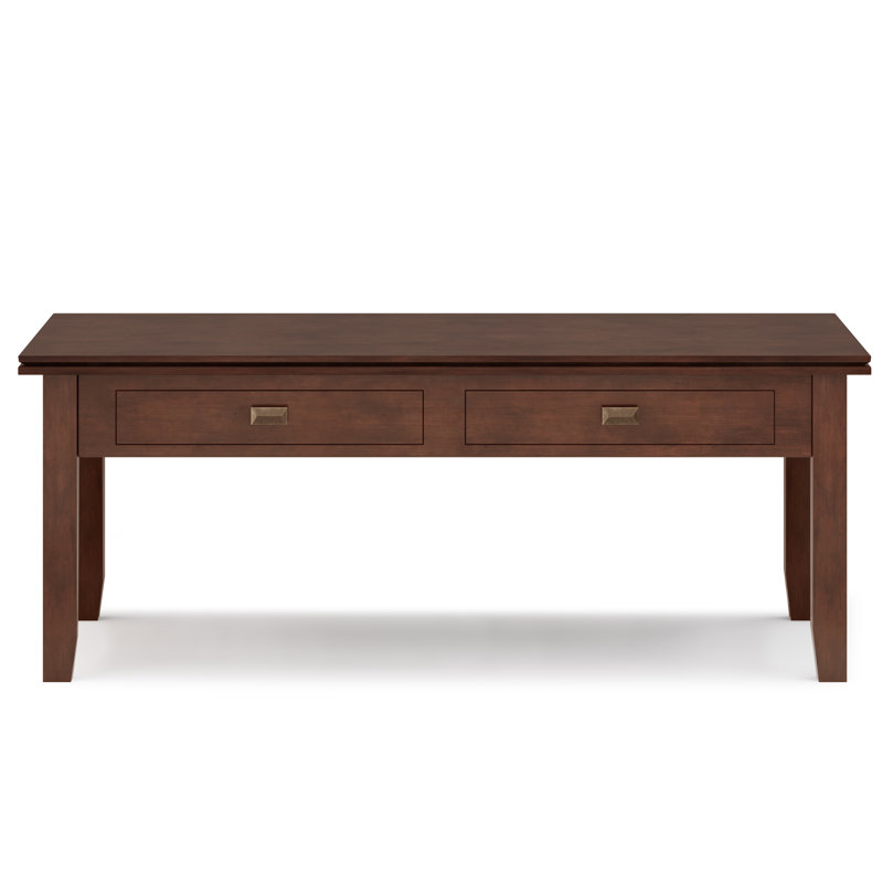Russet Brown Solid Wood Lift-Top Coffee Table with Storage
