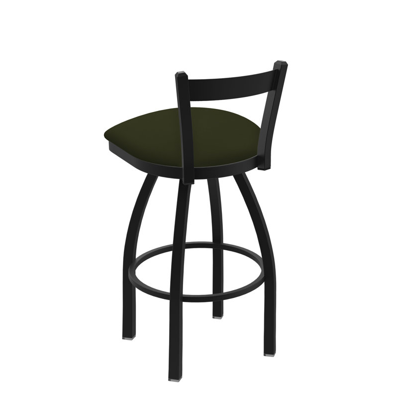 821 Catalina Low Back Swivel Bar Stool, Canter Pine, Black Wrinkle, Counter Stool (25" Seat Height)
