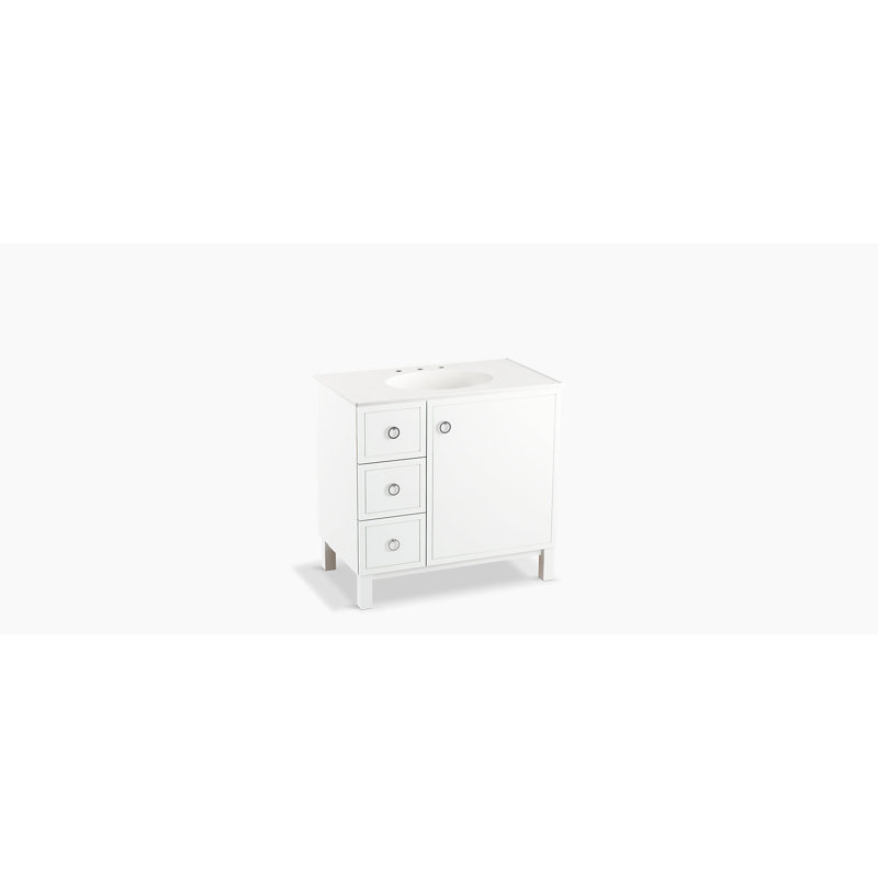 Damask® Medicine Cabinet Surround, 24" Wide, Linen White