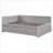 Full Size Upholstered L-Shaped Daybed with Twin Pop-Up Trundle &amp; USB Ports, Gray Plywood Frame-1223791153