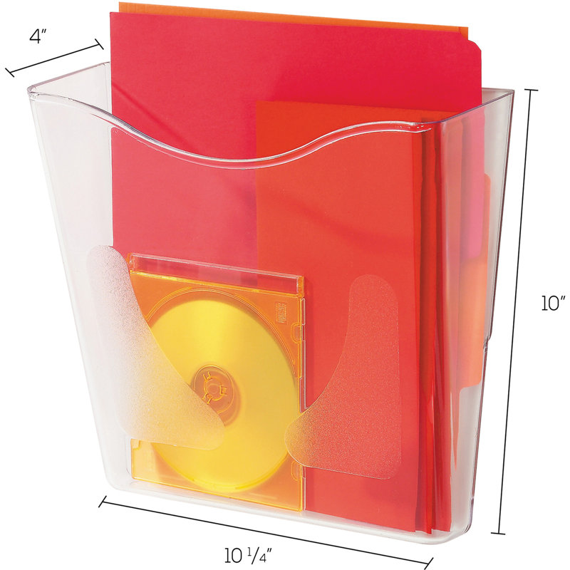 Deflect-o® Euro-Style DocuPocket® Portrait Wall Fi PVC / Vinyl Wall File Pockets