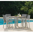 Travira Square 4 - Person 40" Long Powder Coated Aluminum Patio Dining Set
