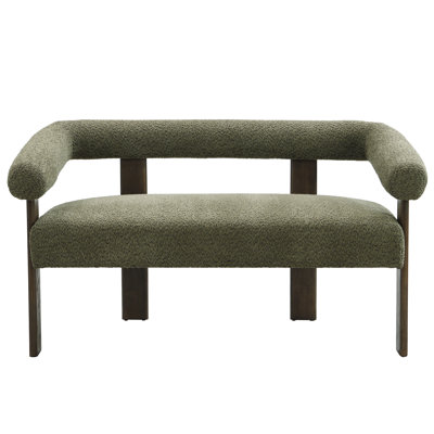 Causeuse ronde avec accoudoirs (vert et brun)