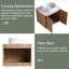 Meuble-lavabo mural 24 po avec lavabo vasque et support de rangement, portes à fermeture douce