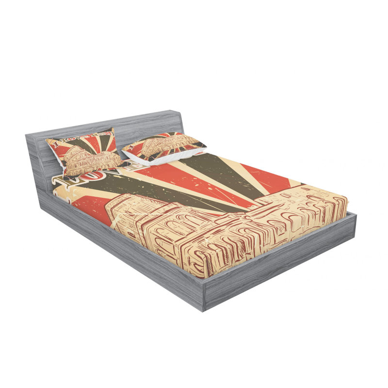 Microfiber Sheet Set, Queen Sheet Set with Fitted Sheet
