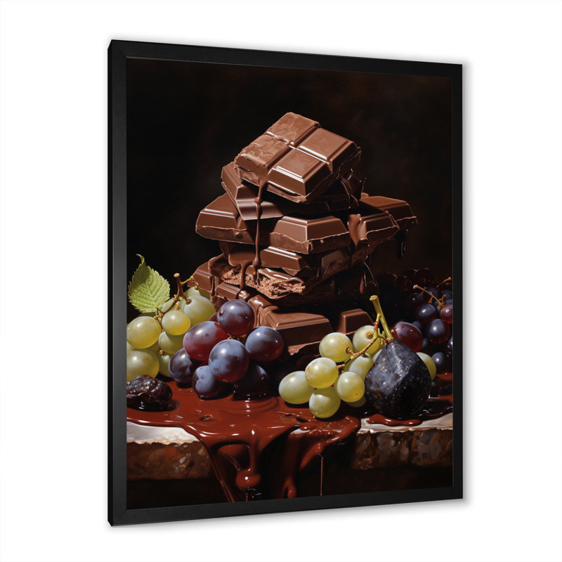Cajuan Food Chocolate Dreams I, H 40 po x l 30 po x P 1,5 po, Cadre photo noir