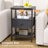Nightstand Set of 2, End Tables with Charging Station, Black Night Stands with Fabric Drawers, Small Fabric Drawer Dresser, Tall Bedside Tables Set of 2 for Small Spaces, Living Room, Bedroom-409266981