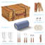 Wicker Picnic Basket Set For 2 With Cooler Compartment And Waterproof Picnic Blanket, Removable Carrying Straps, Cutlery Set