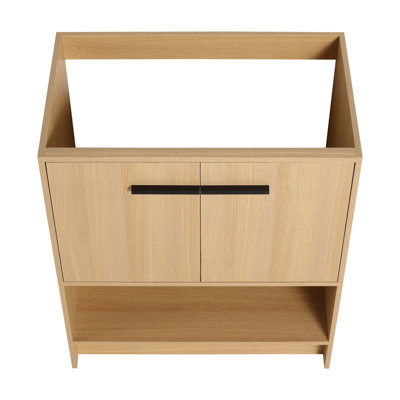 Bathroom Vanity, 2 Doors, Freestanding Bathroom Cabinet Vanity, Plywood,Excluding Sink