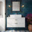 meuble-lavabo de salle de bain avec lavabo en céramique et armoire de rangement