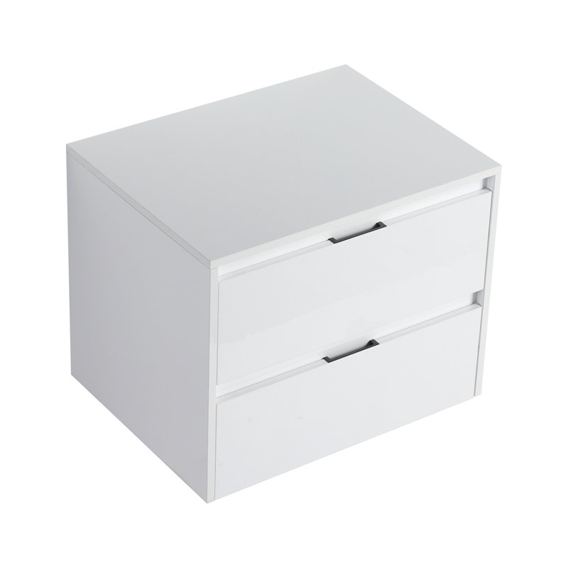 Armoire murale de salle de bain, 2 tiroirs à fermeture en douceur, fixation flottante, H 18,88 po x l 23,44 po x P 17,94 po