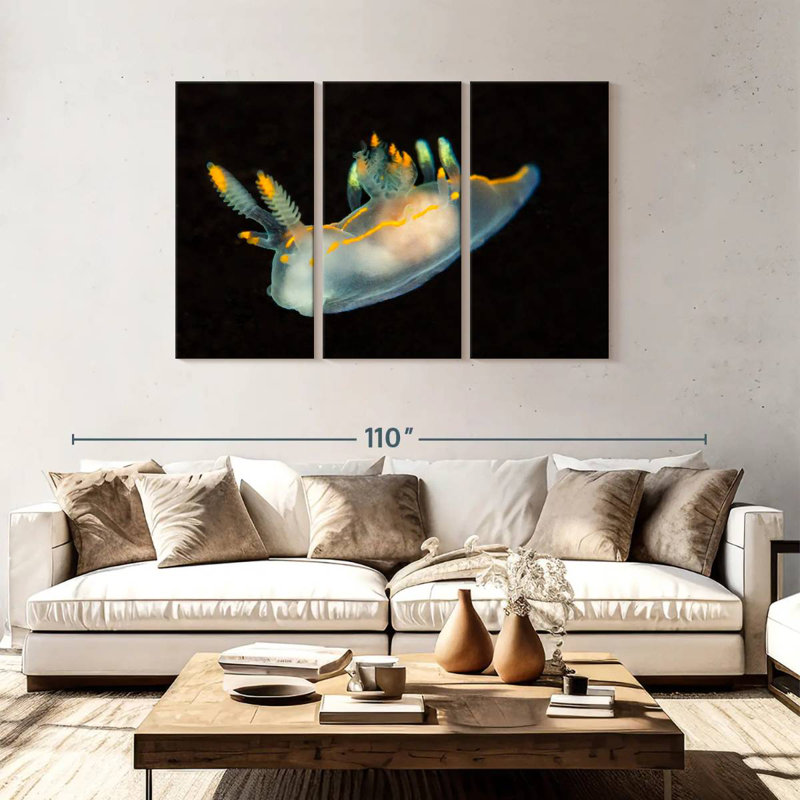 Sea Slug In Dark Waters, 48" H x 74" W