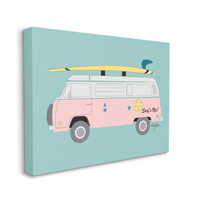Illustration de surf d’été en « AC-609 Pink Beach Cruiser » par Mark Higden-impression