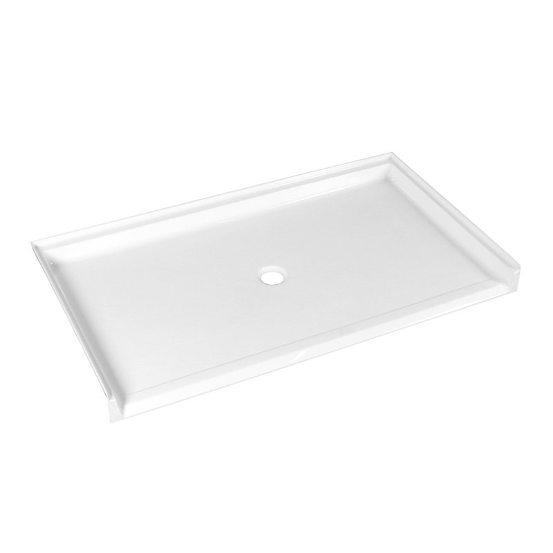 Base de douche anti-dérapante en acrylique avec seuil central 62 po x 36 po Kingston